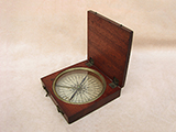 Georgian period travellers mahogany cased pocket compass, R. Finlay